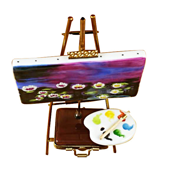 Load image into Gallery viewer, Rochard &quot;Easel Monet - Water Lilies&quot; Limoges Box
