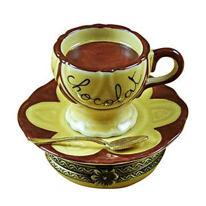 Rochard "Hot Chocolate Cup & Saucer" Limoges Box