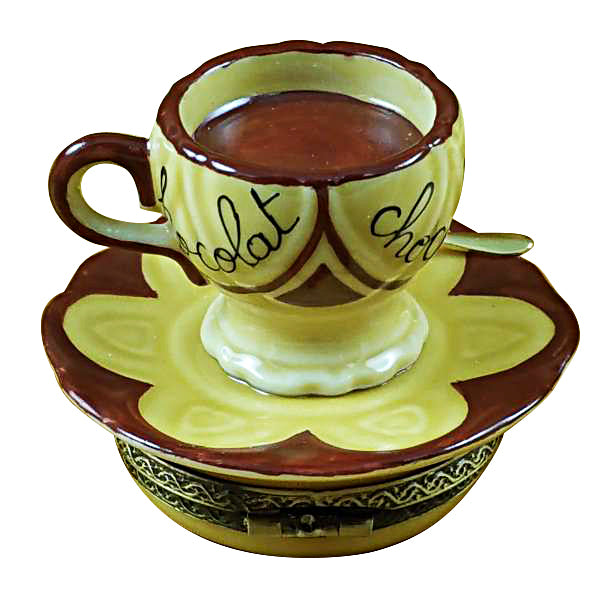 Load image into Gallery viewer, Rochard &quot;Hot Chocolate Cup &amp; Saucer&quot; Limoges Box
