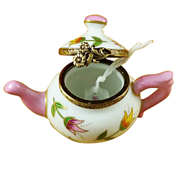 Load image into Gallery viewer, Rochard &quot;Teapot Tulips&quot; Limoges Box
