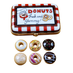 Rochard "Donut Box with Six Donuts" Limoges Box