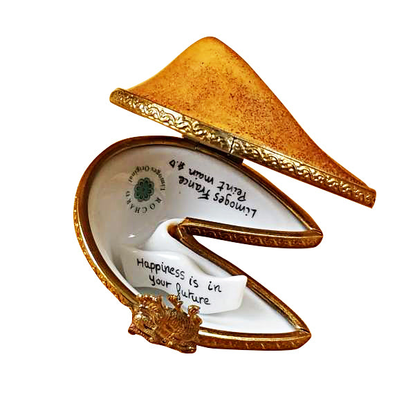 Load image into Gallery viewer, Rochard &quot;Fortune Cookie with Removable Fortune&quot; Limoges Box
