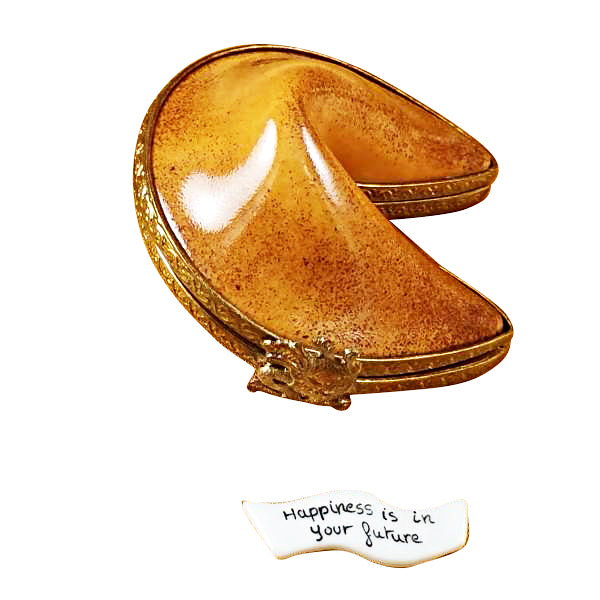 Load image into Gallery viewer, Rochard &quot;Fortune Cookie with Removable Fortune&quot; Limoges Box

