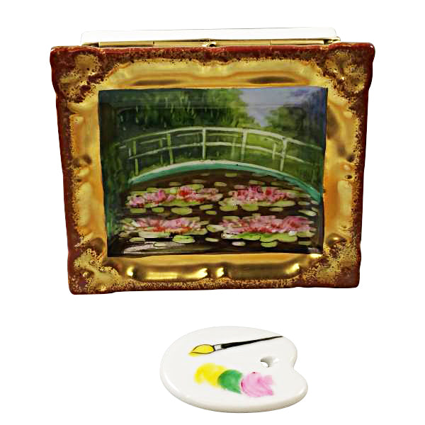 Load image into Gallery viewer, Rochard &quot;Framed Monet Japanese Footbridge with Removable Pallette&quot; Limoges Box
