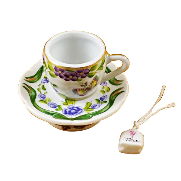 Load image into Gallery viewer, Rochard &quot;Cup &amp; Saucer - Butterfly&quot; Limoges Box
