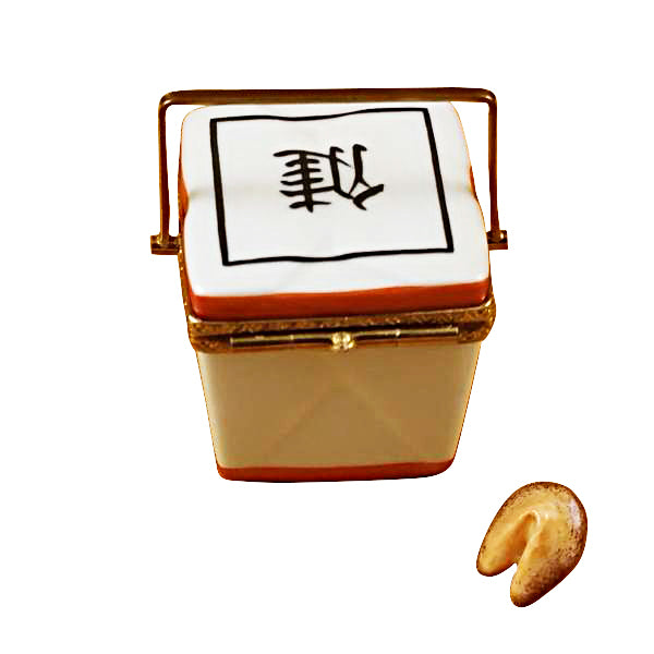 Load image into Gallery viewer, Rochard &quot;Chinese Take Out with Calligraphy&quot; Limoges Box
