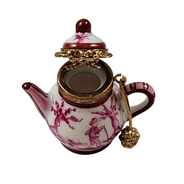 Load image into Gallery viewer, Rochard &quot;Pink Toile Teapot&quot; Limoges Box
