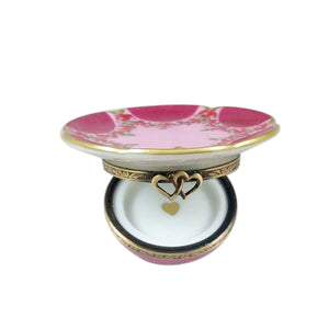 Rochard "Valentine's "LOVE" Tea Cup with Spoon and Heart Sugar Cube" Limoges Box