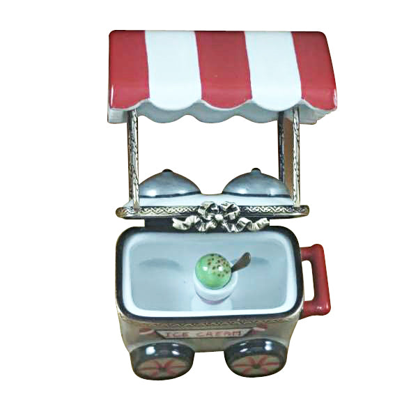 Load image into Gallery viewer, Rochard &quot;Ice Cream Cart with Removable Ice Cream Cup with Spoon&quot; Limoges Box
