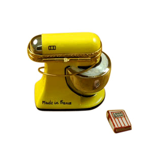 Rochard "Yellow Mix Master with a Removable Cookbook" Limoges Box