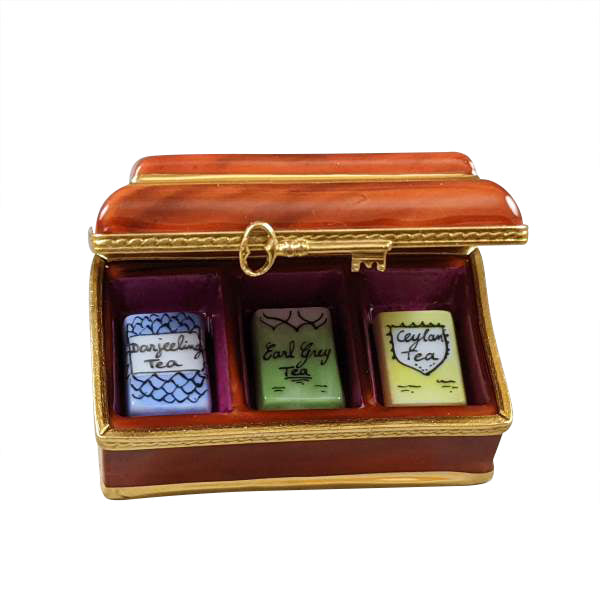 Load image into Gallery viewer, Rochard &quot;Tea Box with 3 Removable Tea Bags&quot; Limoges Box
