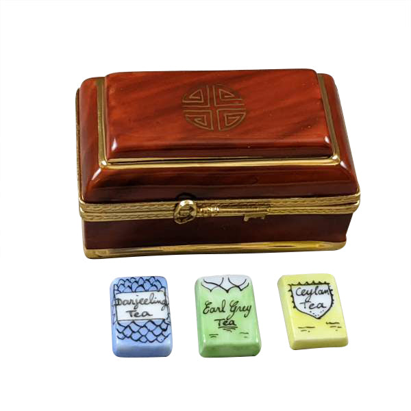 Load image into Gallery viewer, Rochard &quot;Tea Box with 3 Removable Tea Bags&quot; Limoges Box
