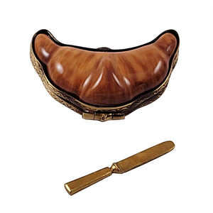 Rochard "Croissant with Removable Butter Knife" Limoges Box