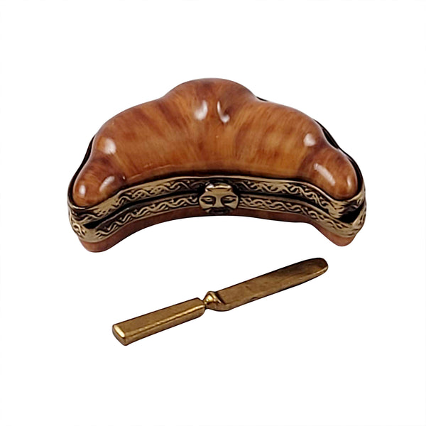 Load image into Gallery viewer, Rochard &quot;Croissant with Removable Butter Knife&quot; Limoges Box
