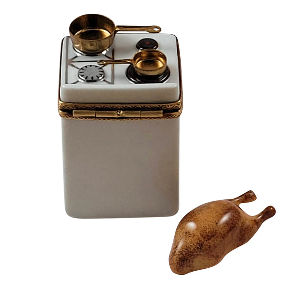 Load image into Gallery viewer, Rochard &quot;Stove with Pans and Chicken&quot; Limoges Box
