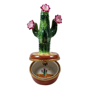 Rochard "Flowering Cactus in Pot" Limoges Box