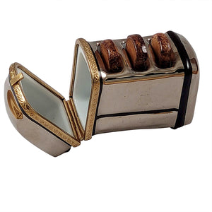Rochard "Toaster with 3 Slices Of Removable Toast" Limoges Box