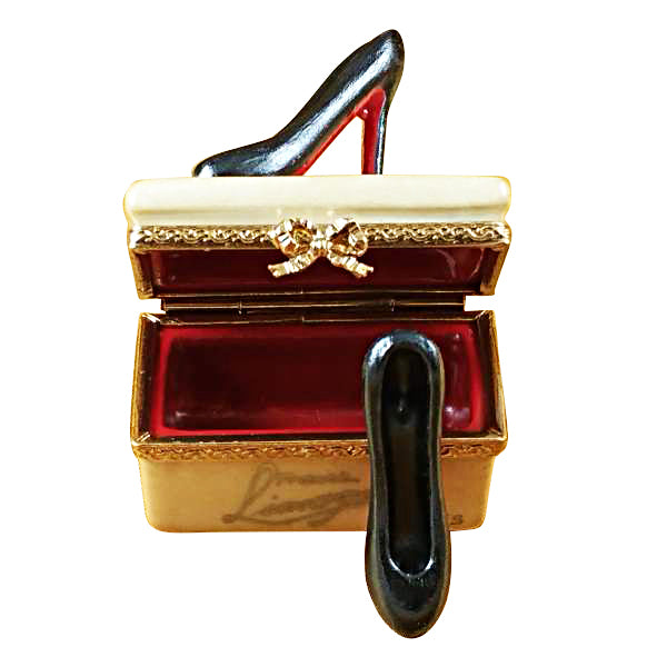 Load image into Gallery viewer, Rochard &quot;Shoe Box with Stilettos&quot; Limoges Box
