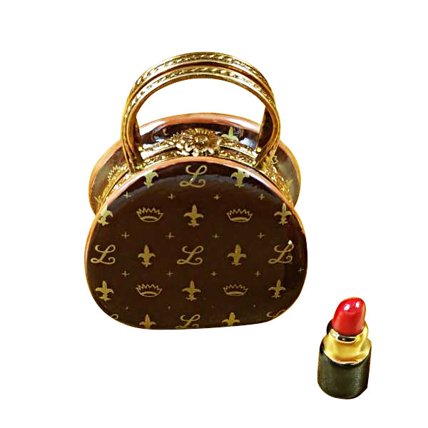 Load image into Gallery viewer, Rochard &quot;Designer Purse with Lipstick&quot; Limoges Box
