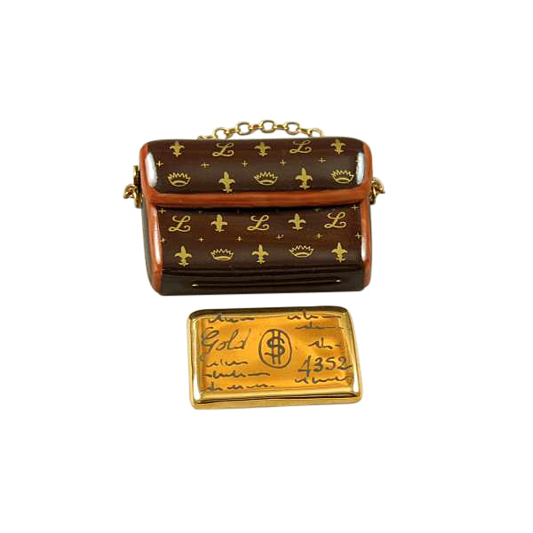Load image into Gallery viewer, Rochard &quot;Designer Clutch Purse with Credit Card&quot; Limoges Box
