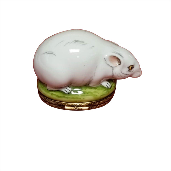 Load image into Gallery viewer, White Mouse Limoges Box
