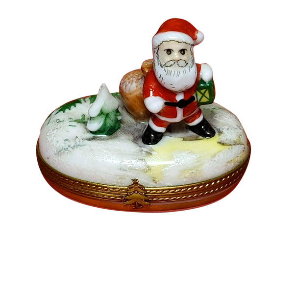 Load image into Gallery viewer, Santa By Tree Limoges Box
