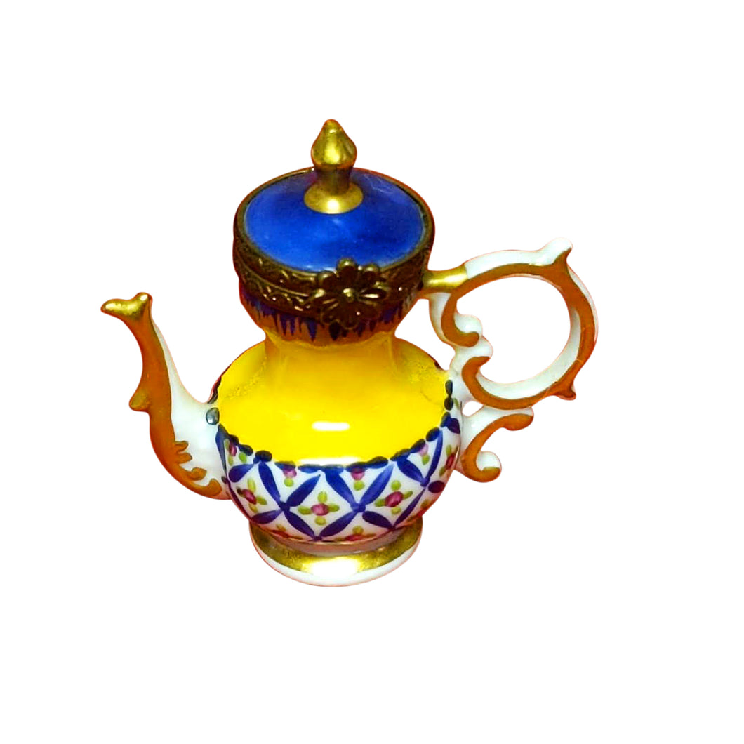 Blue & Yellow Teapot Limoges Box