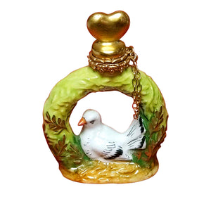 Dove In Wreath Perfume Bottle Limoges Box