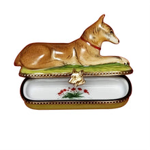 Load image into Gallery viewer, Brown Greyhound Limoges Box