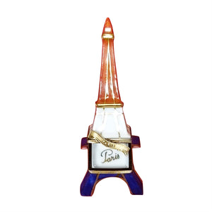 Red, White And Blue Eiffel Tower Limoges Box