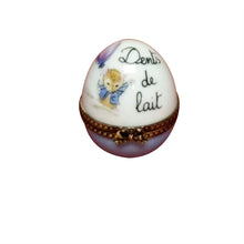 Load image into Gallery viewer, Blue Dents De Lait Egg &quot;Baby Teeth&quot; Limoges Box