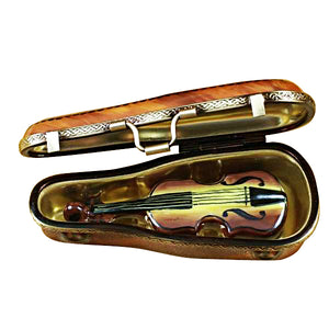 Rochard "Maplewood Violin Case with Violin" Limoges Box
