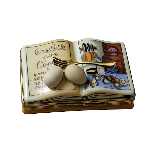 Load image into Gallery viewer, Rochard &quot;Cookbook - Omelet&quot; Limoges Box

