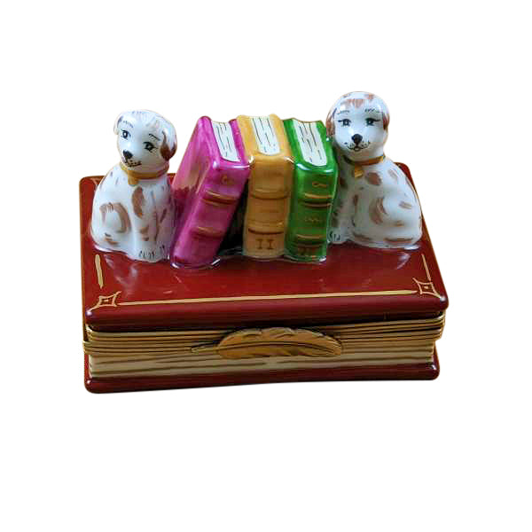 Load image into Gallery viewer, Rochard &quot;Dog Bookends&quot; Limoges Box

