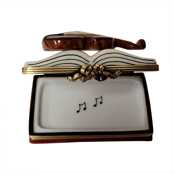 Load image into Gallery viewer, Rochard &quot;Music Book with Violin&quot; Limoges Box
