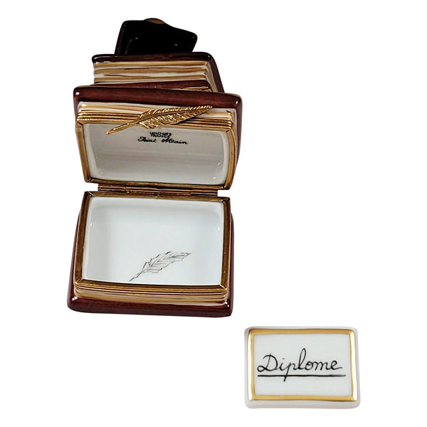 Load image into Gallery viewer, Rochard &quot;Graduation Books with Cap &amp; Removable Diploma&quot; Limoges Box
