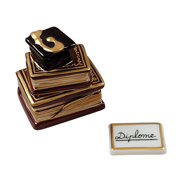 Load image into Gallery viewer, Rochard &quot;Graduation Books with Cap &amp; Removable Diploma&quot; Limoges Box
