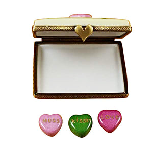 Rochard "Envelope - "For You" with Three Hearts" Limoges Box