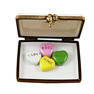 Rochard "Envelope with Conversation Hearts" Limoges Box
