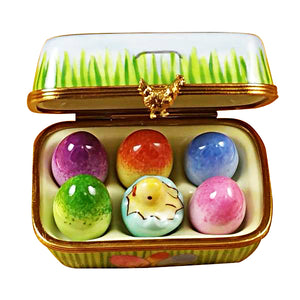 Rochard "Easter Egg Box with Eggs" Limoges Box