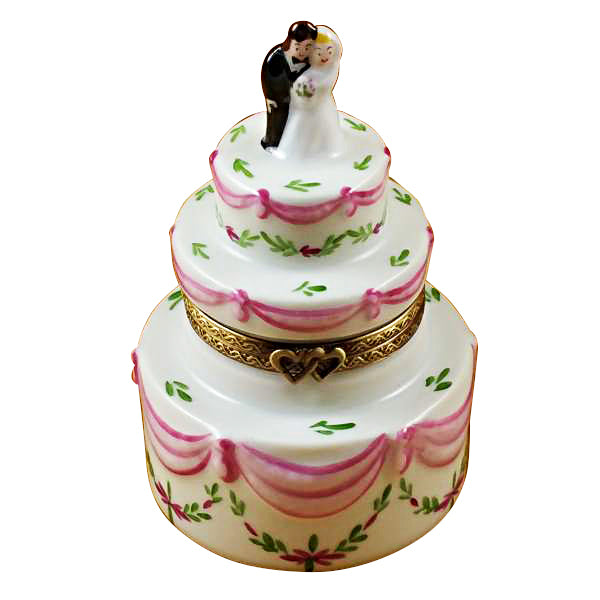 Load image into Gallery viewer, Rochard &quot;Wedding Cake with Bride and Groom&quot; Limoges Box
