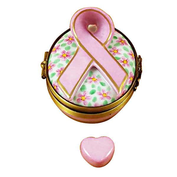 Load image into Gallery viewer, Rochard &quot;Pink Breast Cancer Ribbon&quot; Limoges Box
