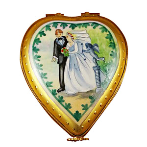 Rochard "Heart with Wedding Couple - Studio Collection" Limoges Box