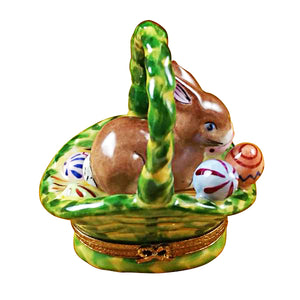 Rochard "Rabbit Basket with Easter Eggs" Limoges Box
