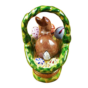 Rochard "Rabbit Basket with Easter Eggs" Limoges Box