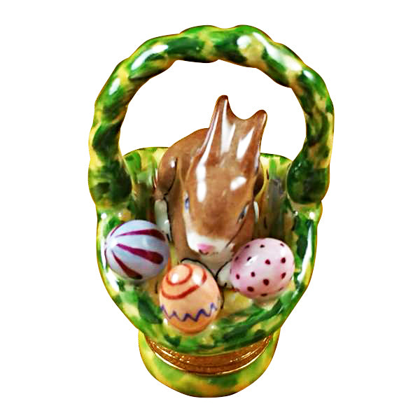 Load image into Gallery viewer, Rochard &quot;Rabbit Basket with Easter Eggs&quot; Limoges Box
