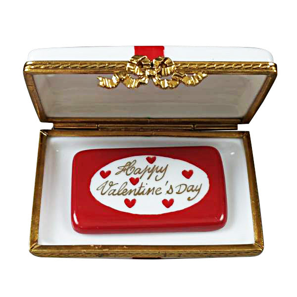 Load image into Gallery viewer, Rochard &quot;Gift Box with Red Bow - Happy Valentine&#39;s Day&quot; Limoges Box

