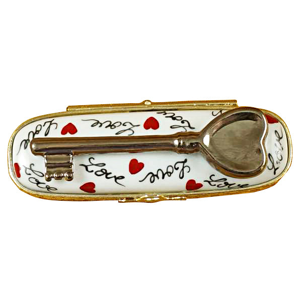 Load image into Gallery viewer, Rochard &quot;Key to My Heart&quot; Limoges Box
