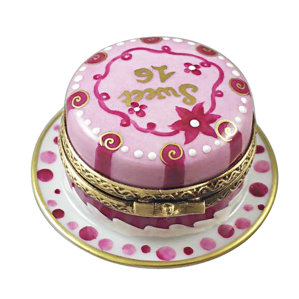 Load image into Gallery viewer, Rochard &quot;Sweet Sixteen Birthday Cake&quot; Limoges Box

