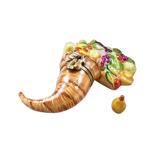 Load image into Gallery viewer, Rochard &quot;Cornucopia with Removable Pear&quot; Limoges Box
